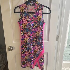 Tzu Tzu Colorful Floral Mini Dress